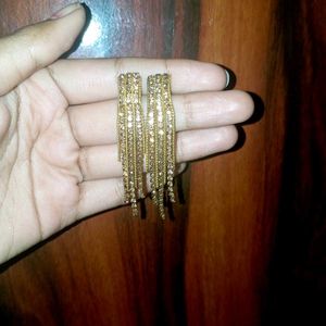 Golden Sparkling Stone Earrings ✨