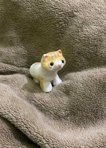 Handmade Clay Ginger Cat Dusk Buddy
