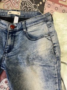 Distressed Faded Blue jeans