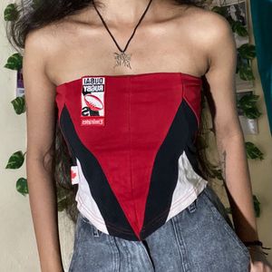Y2k Block Tube Top