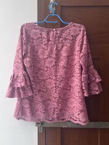 Fig pink lace top