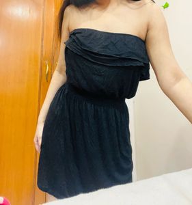 Black Strapless Mini Dress