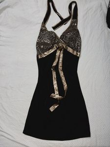 Shiny Black Party Dress