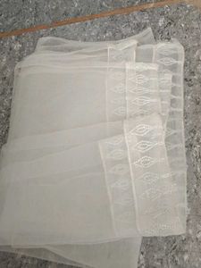 Embroidered White Lehenga Skirt