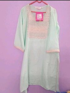 Elegant Light Green 3 piece  Kurta set