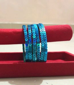 BEAUTIFUL BLUE BANGLES (Hand Made)