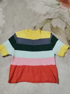 Striped Knit Crop Top