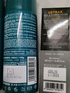 2Aqua DEO &amp; FACE STUBBLE LOTION COMBO