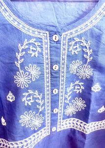 Red Embroidered Kurta