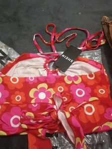 Floral Halter Crop Top