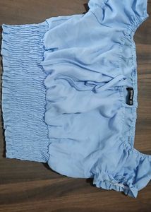 Shein Light Blue Crop Top