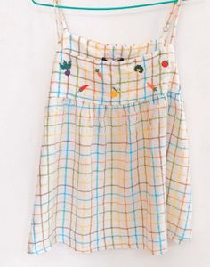 Multicolored Embroidered Crop Top