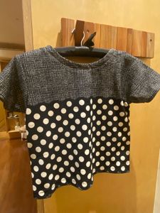 Polka Dot & Textured Top
