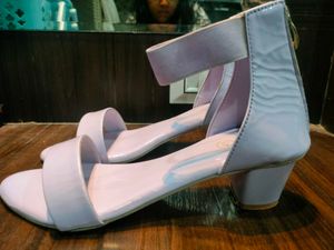 ♥️Twin Toes Open Toe Block Heels With Ankle Loop ♥
