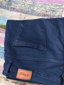 Dark Blue Denim Jeans With Top