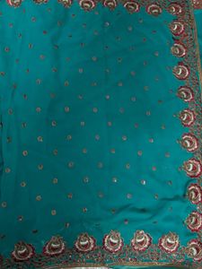 Elegant Teal Saree