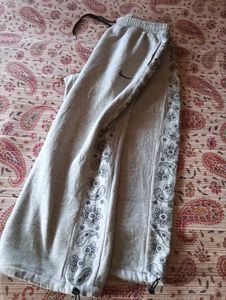 Grey Nike Joggers with Paisley Side Print