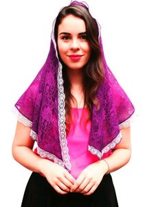 Purple Lace Scarf For Church Prayer and Mass Chris