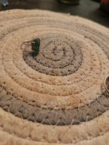 natural aqua marine stone 925 Silver  Ring