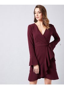 V-Neck Wrap Dress