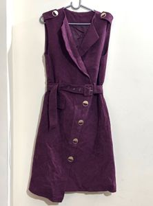 Stylish Purple Sleeveless Dress