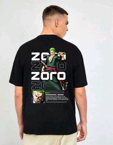 ZORC Green Graphic Oversized Black T-Shirt