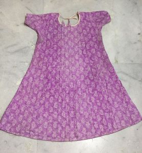 Comfortable Lavender Colour Cotton Kurti