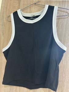Black Ribbed Tank Top
