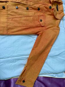 Orange Denim Jacket