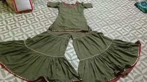 Green Kurta Palazzo Set