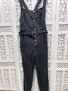 Charcoal Denim Dungaree ()