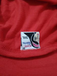 Red Graphic Print Tee