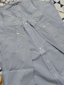 Ralph Lauren Men Blue Checks Cotton Formal Shirt