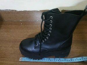 H&amp;M Black Platform Boots