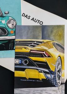 Lamborghini Huracan Watercolor Painting