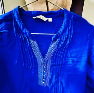 Blue Cotton Kurta