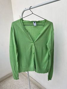 GAP Green Cardigan Sweater