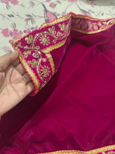 Embroidered Velvet Square Cloth, Brand New