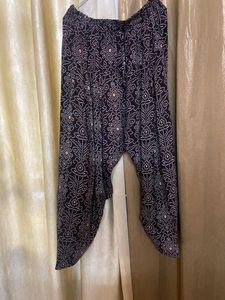 Brown and White Geometric Pattern Kurta Set