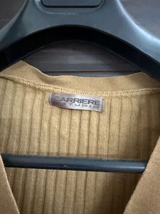 Ribbed Button-Down Cardigan