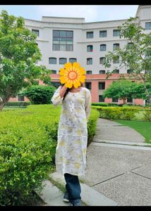 Floral Print Full Length Kurti