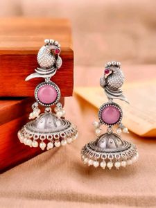 Peacock Jhumka Earrings