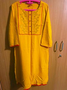 Mustard Yellow Kurti For Sale