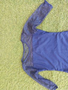 Elegant Blue Lace Kurta