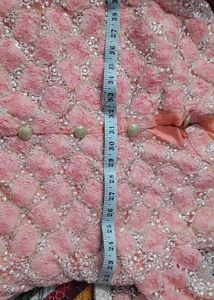 Peach Floral Embroidered kurti