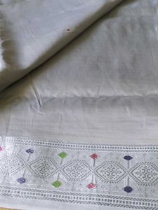 Elegant Grey Saree with Border