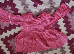 Girls Pink Printed Top