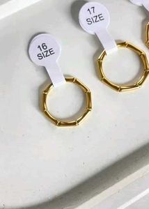 Gold Bamboo Style Rings