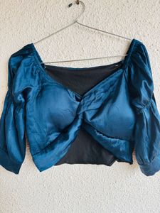 Stylish Blue Crop Top