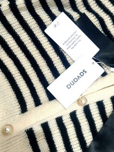 Chanel Inspired Striped Knit Cardigan